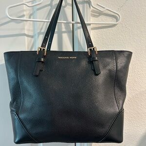 Michael Kors Large Black Leather Tote Bag
